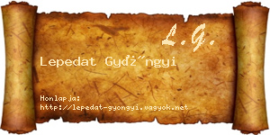Lepedat Gyöngyi névjegykártya